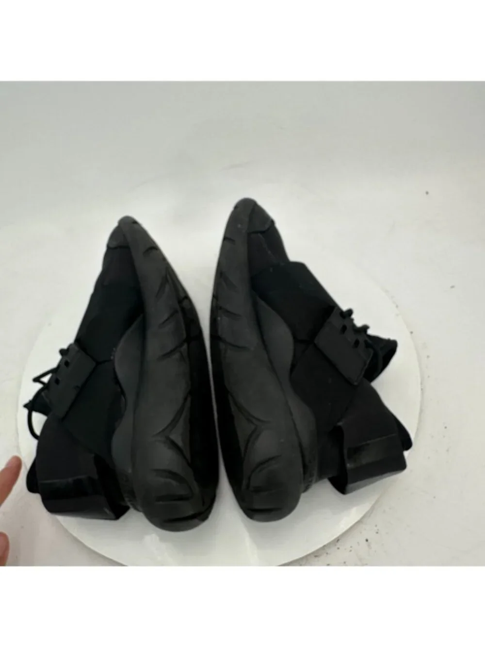 Adidas Y-3 Yohji Yamamoto Qasa Elle High Women Size 6 Core Black Lace Up Shoes